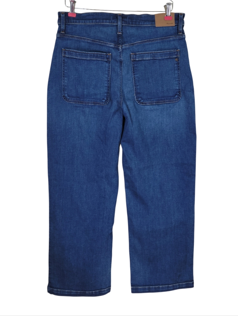 Madewell Emmett Wide Leg Jeans Women Size 32 35X30 Front Patch Pockets Hi Rise - Picture 3 of 15